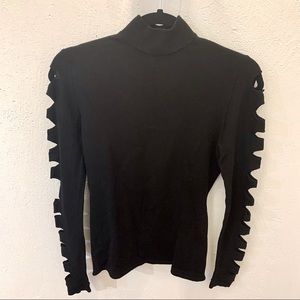 Mock Turtleneck Ribbed Sweater